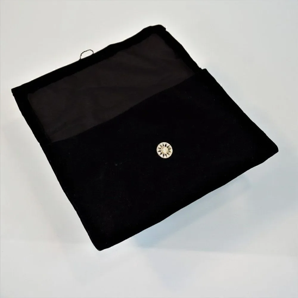 Vintage Black Velvet Jewelry Bag Specially Hand Made By Susan Storage Envelope